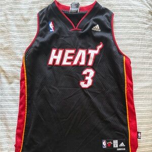 Dwayne Wade Miami Heat Black and Red Jersey